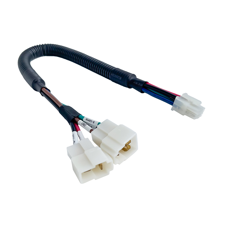 automotive wiring harness for two-wheeled electric vehicles with 3-pin and 6-pin connectors